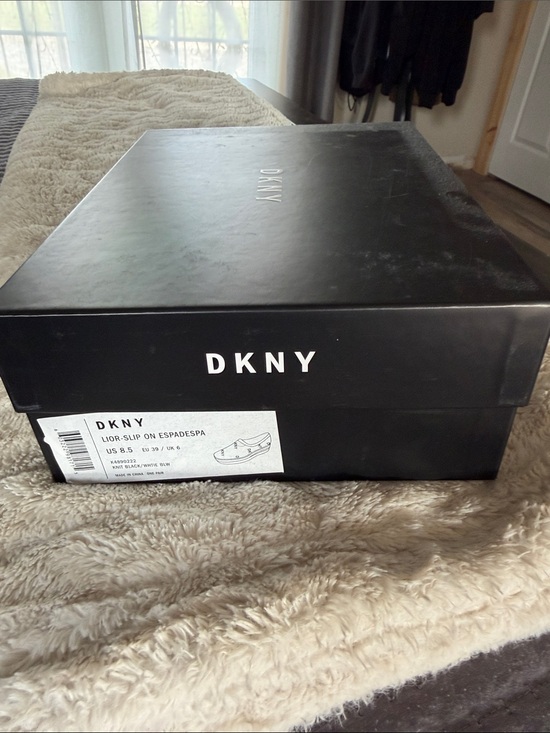 Dkny Shoes - DKNY Black and White Espadrille Shoe Box